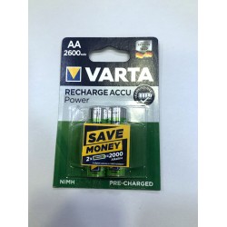 Аккумулятор VARTA Ready 2 Use (предзаряженный), 1.2 В, 2600 мАч, NiMH BL2, размер AA, 2шт